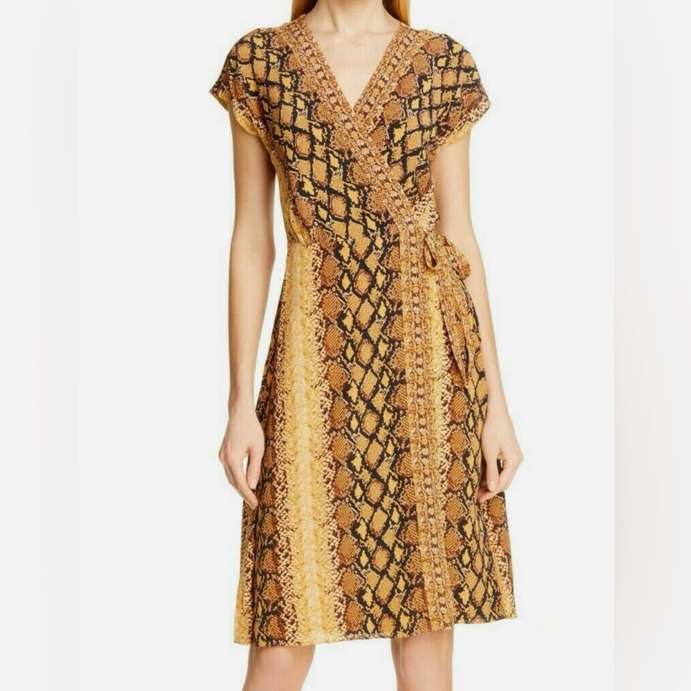 Joie Bethwyn Snake Print Wrap Dress
